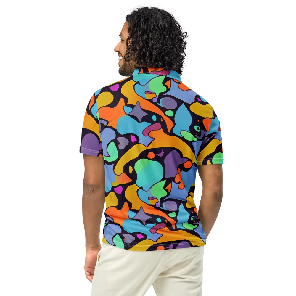Acid Spectrum on Men's Slim Fit Polo Shirt — Back