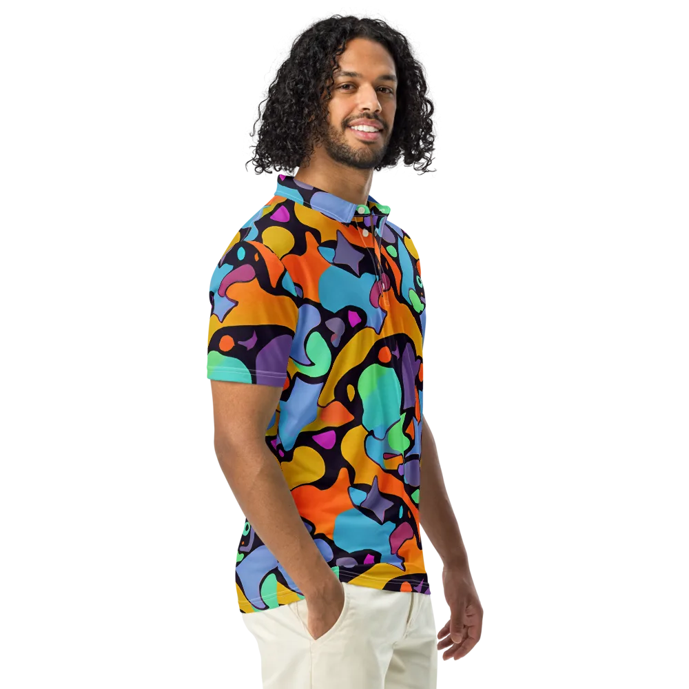 Acid Spectrum on Men's Slim Fit Polo Shirt — Right Front