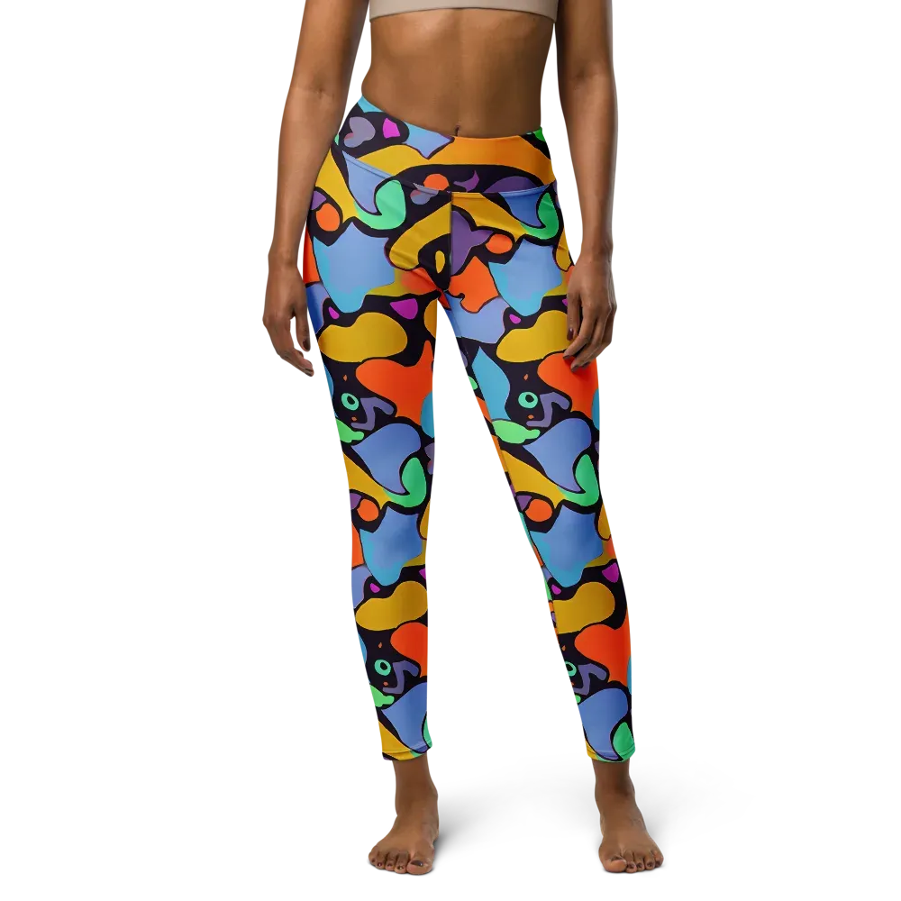 Acid Spectrum on Yoga Leggings — Front
