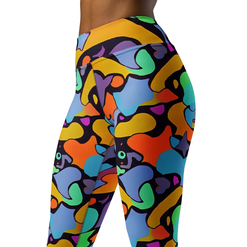 Acid Spectrum on Yoga Leggings — Left Front