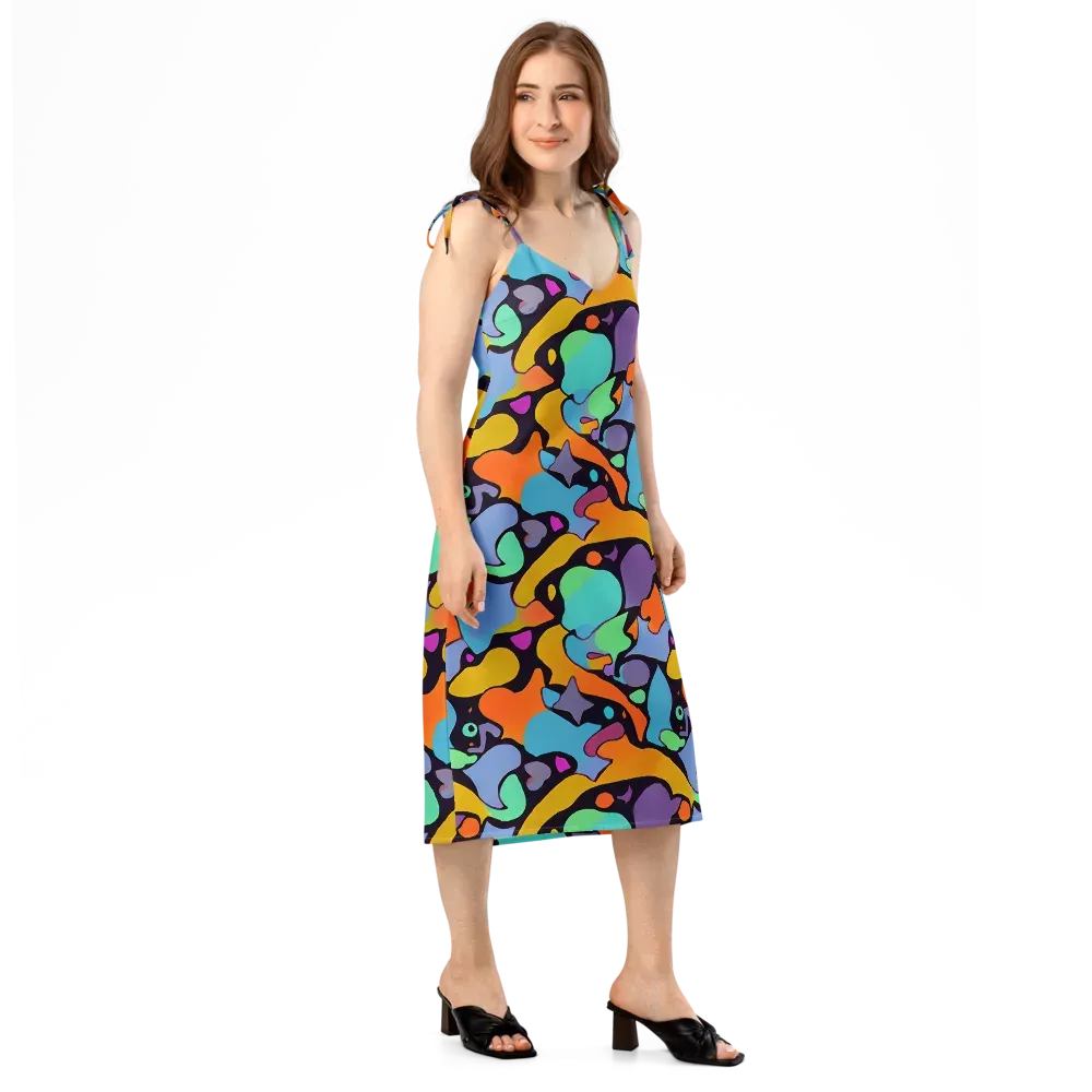 Acid Spectrum on Slip Dress — Right Front