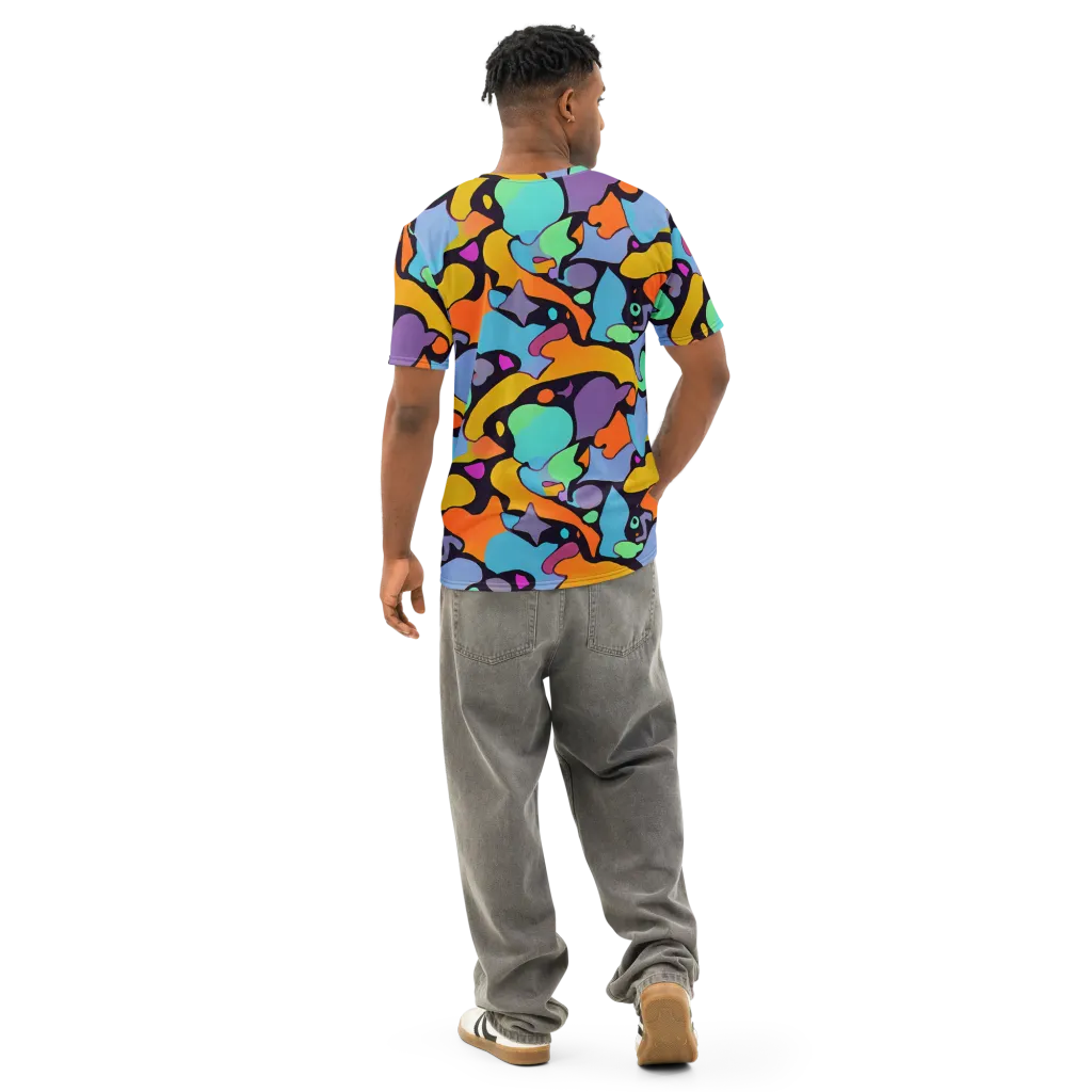 Acid Spectrum on Men's Cotton Crew Neck T-Shirt — Back