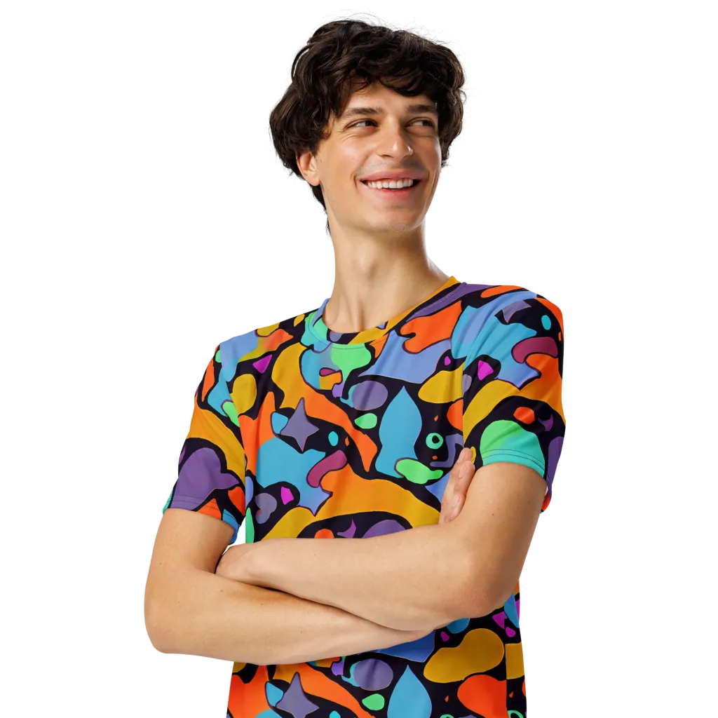 Acid Spectrum on Men's Crew Neck T-Shirt — Left Front