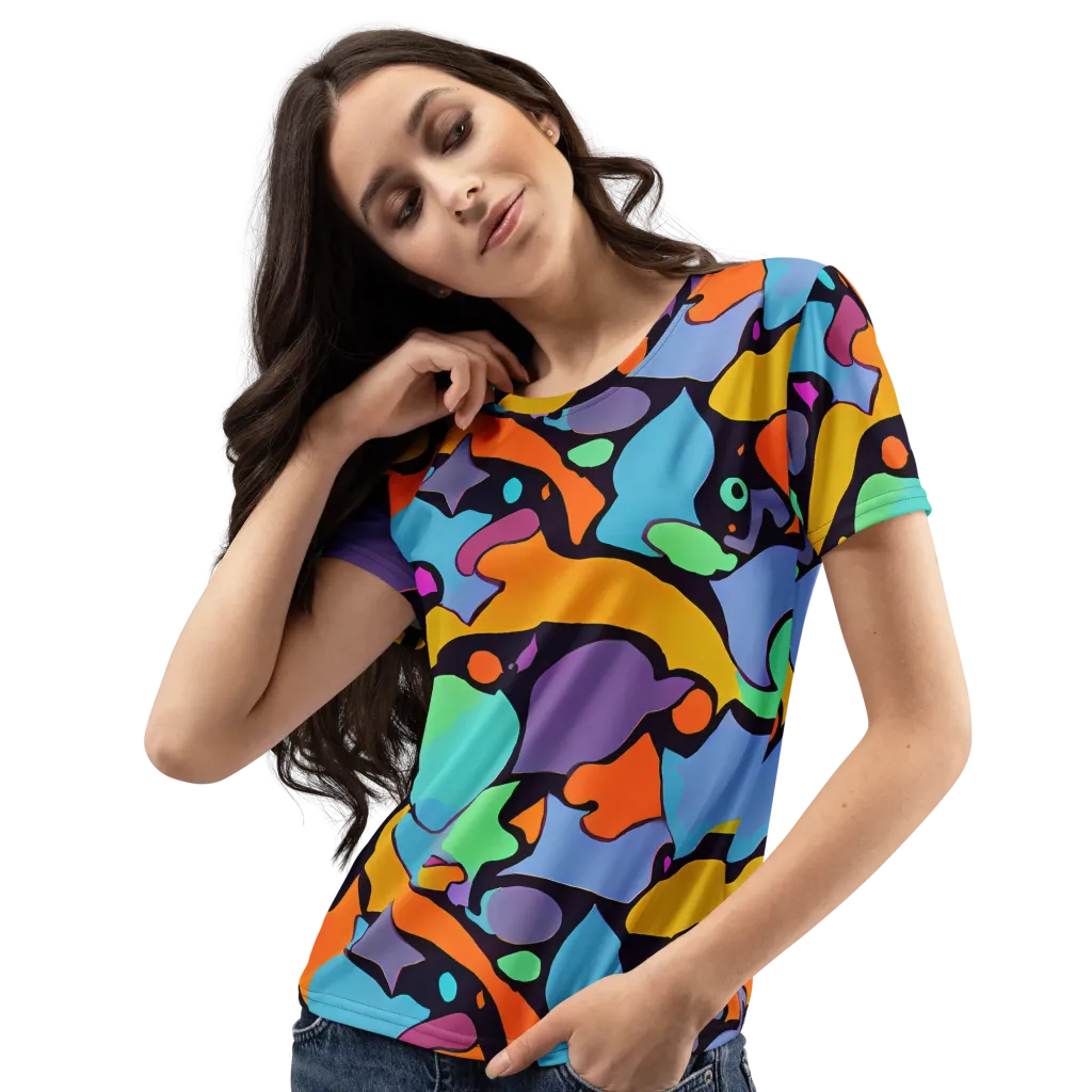 Acid Spectrum on Women's Crew Neck T-Shirt — Left Front
