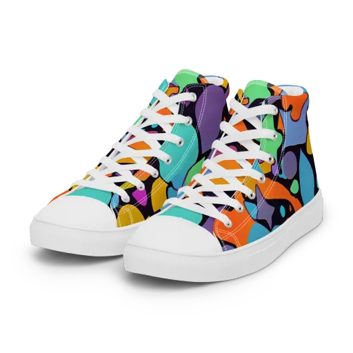 Acid Spectrum on a Women's High Top Canvas Shoes