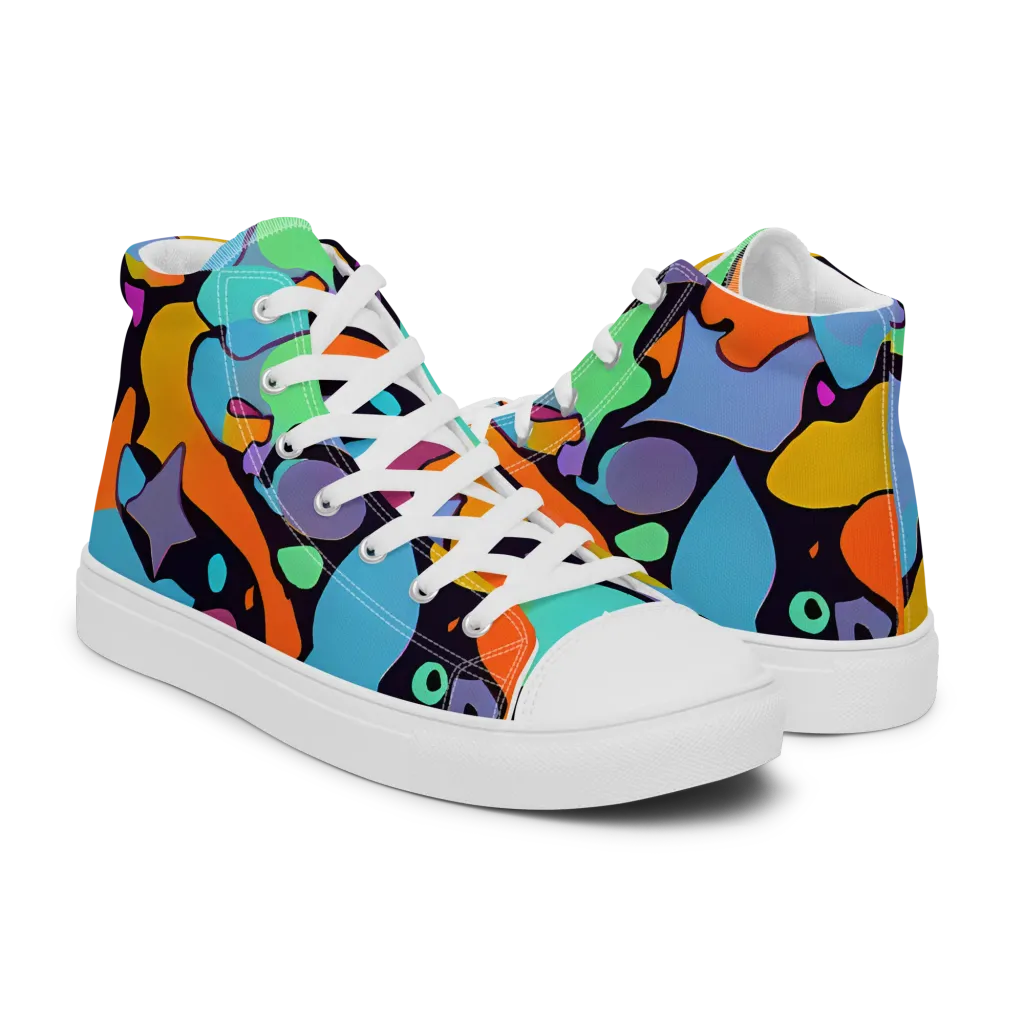 Acid Spectrum on Women's High Top Canvas Shoes — Right