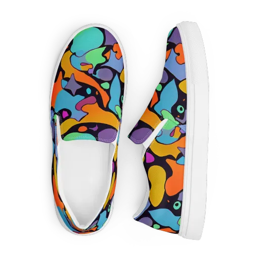 Acid Spectrum on a Men's Slip-On Canvas Shoes