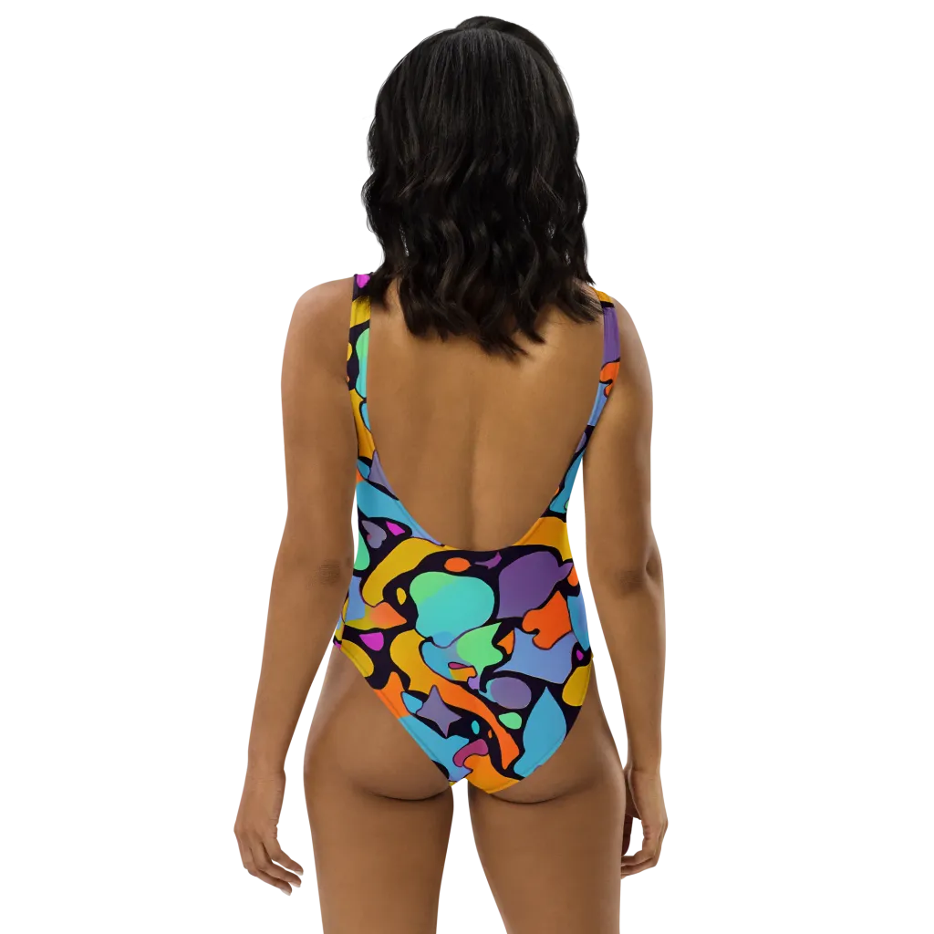 Acid Spectrum on One-Piece Swimsuit — Back