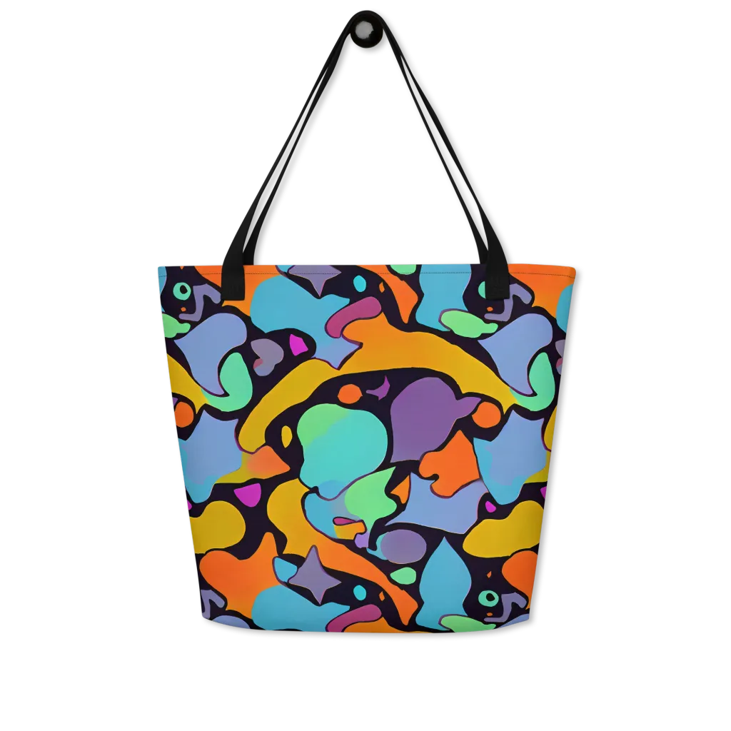 Acid Spectrum on Large Tote Bag W/ Pocket — Front
