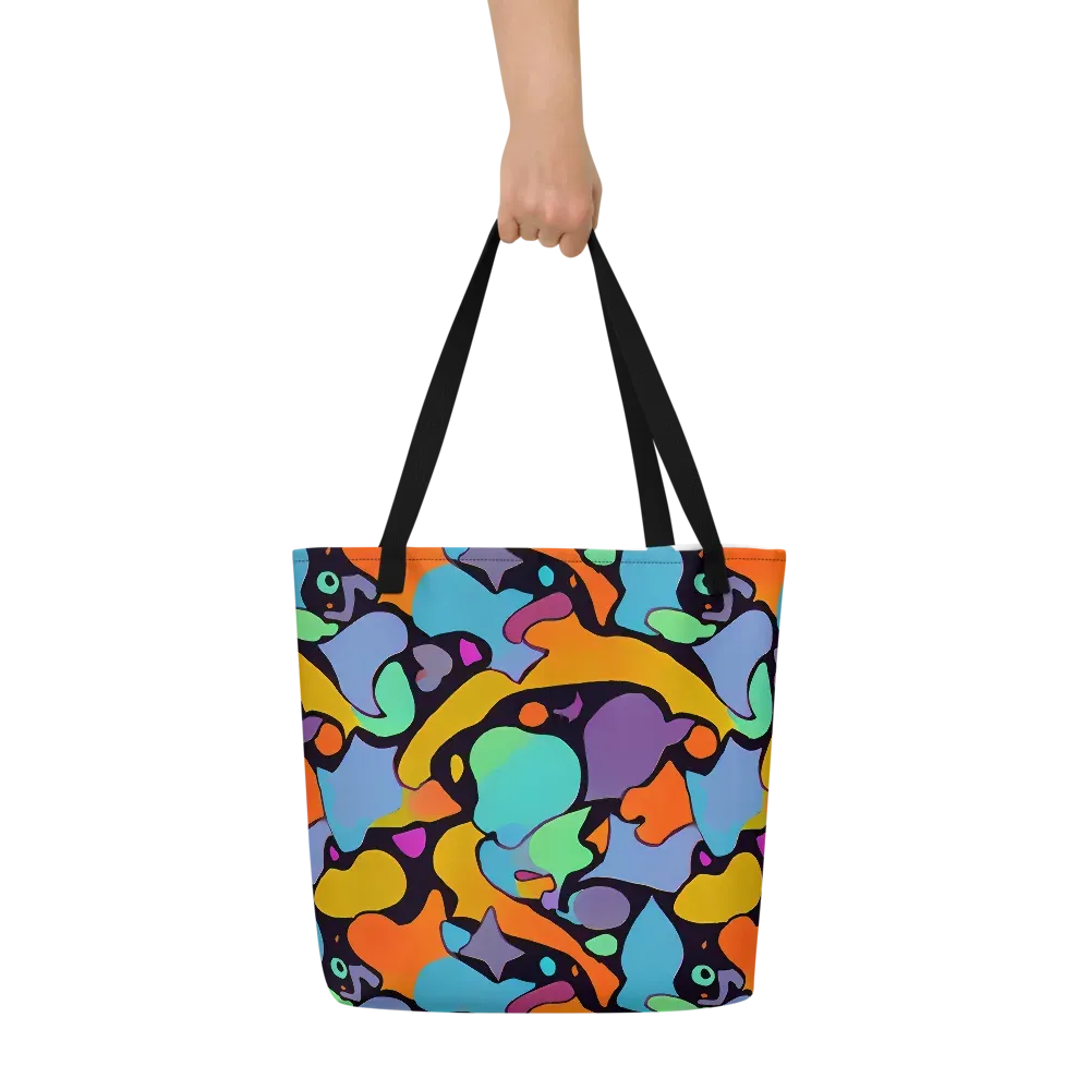 Acid Spectrum on Large Tote Bag W/ Pocket — Front