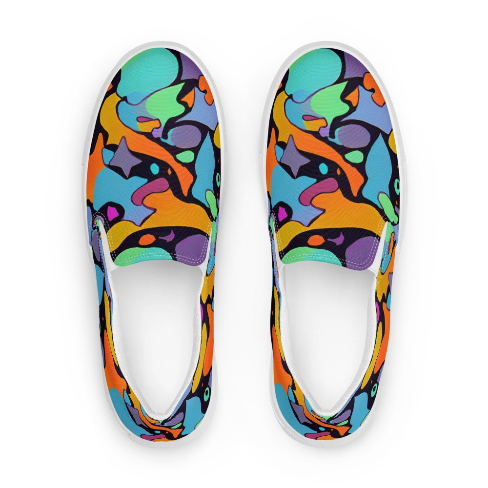 Acid Spectrum on Women's Slip-On Canvas Shoes — Front