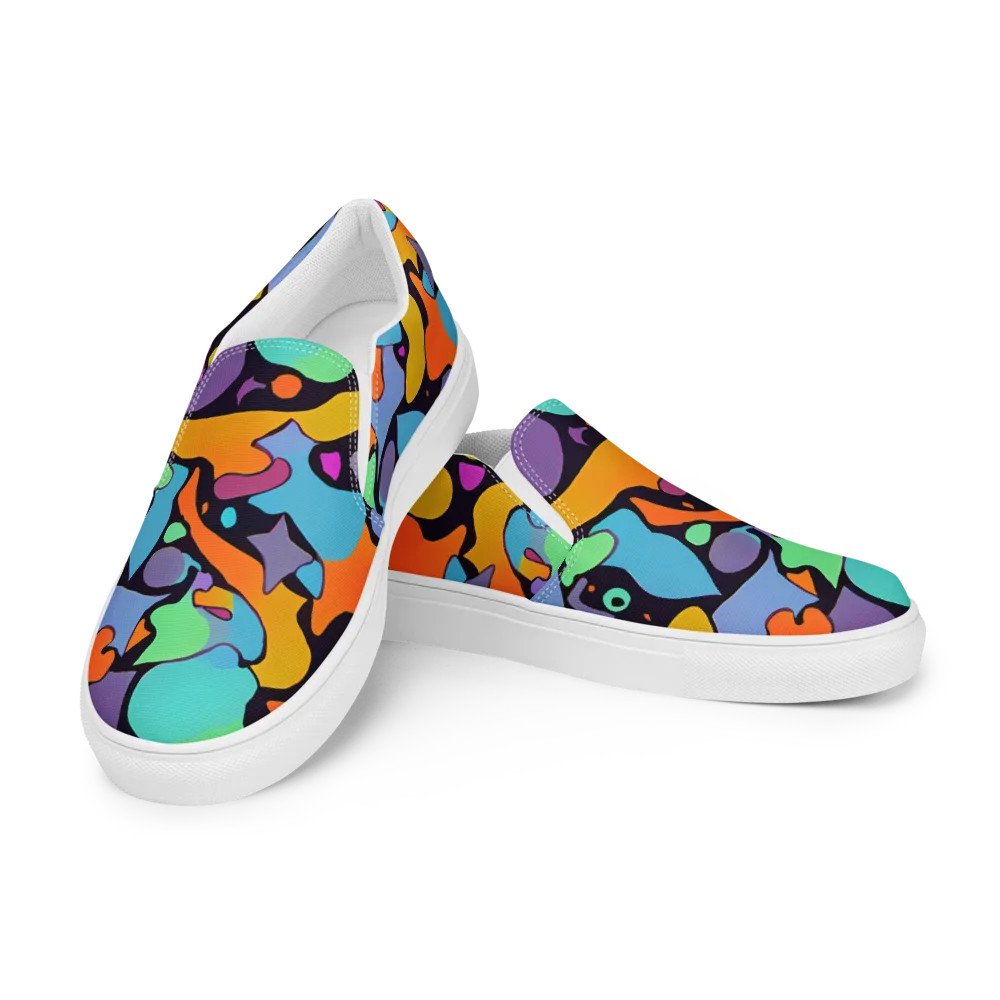 Acid Spectrum on Women's Slip-On Canvas Shoes — Left Front