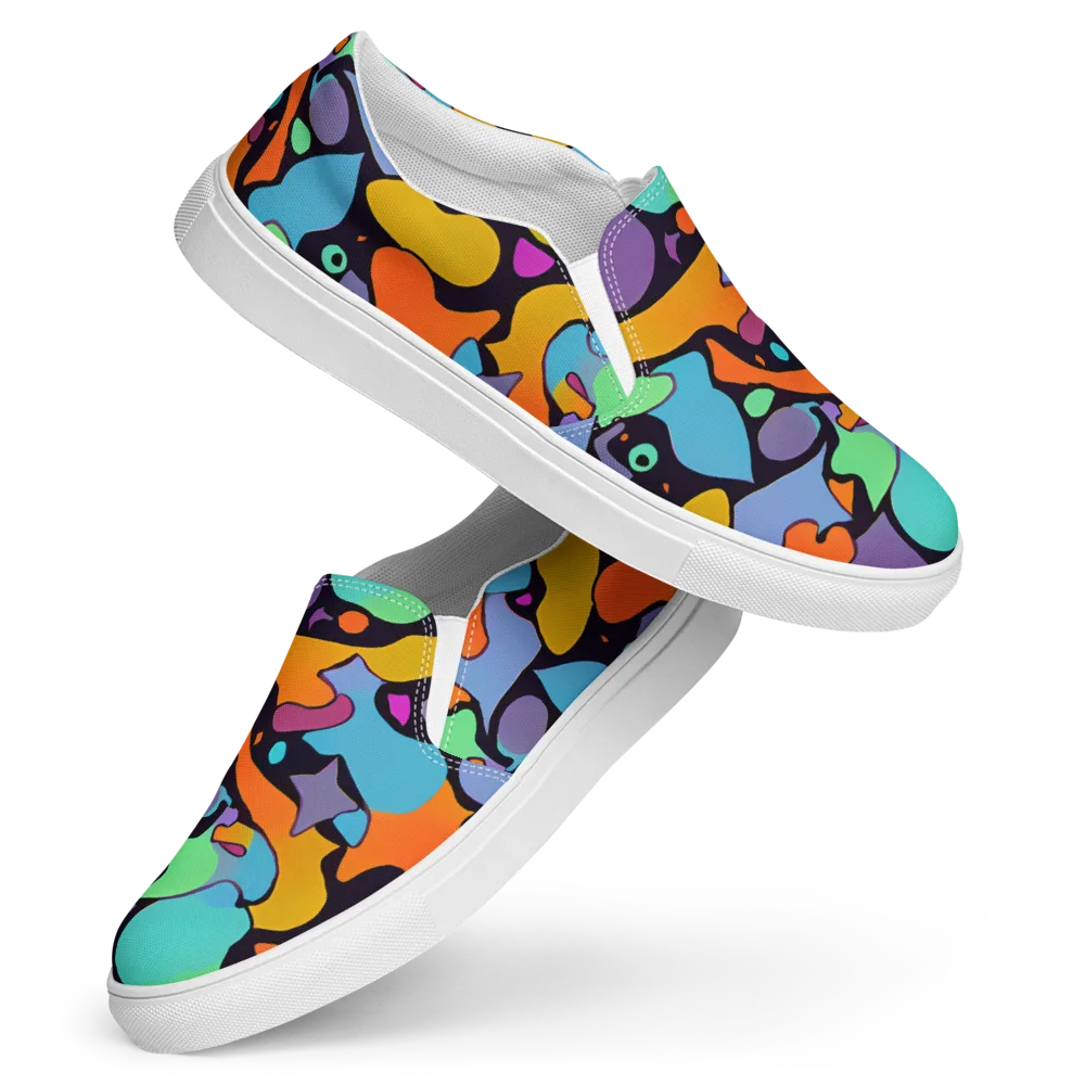 Acid Spectrum on Women's Slip-On Canvas Shoes — Front