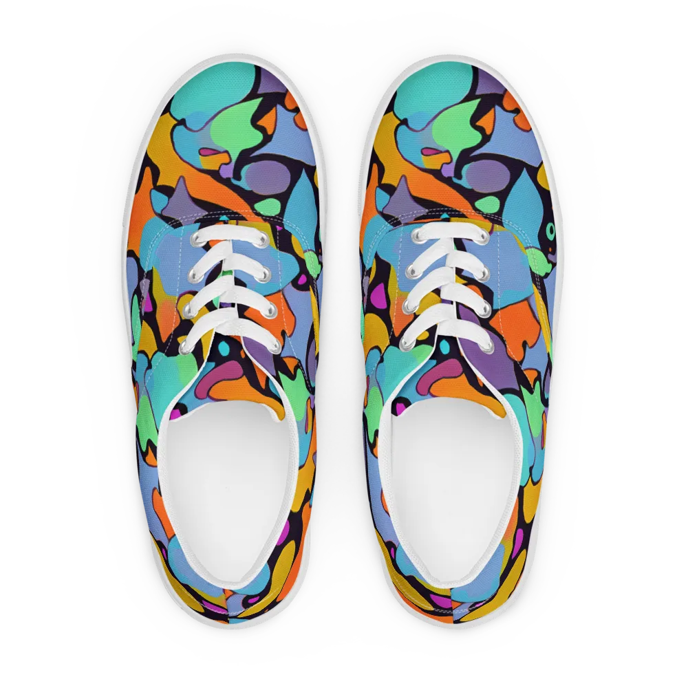 Acid Spectrum on Men's Lace-Up Canvas Shoes — Front