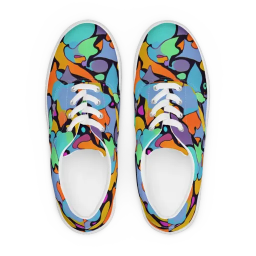 Acid Spectrum on a Men's Lace-Up Canvas Shoes