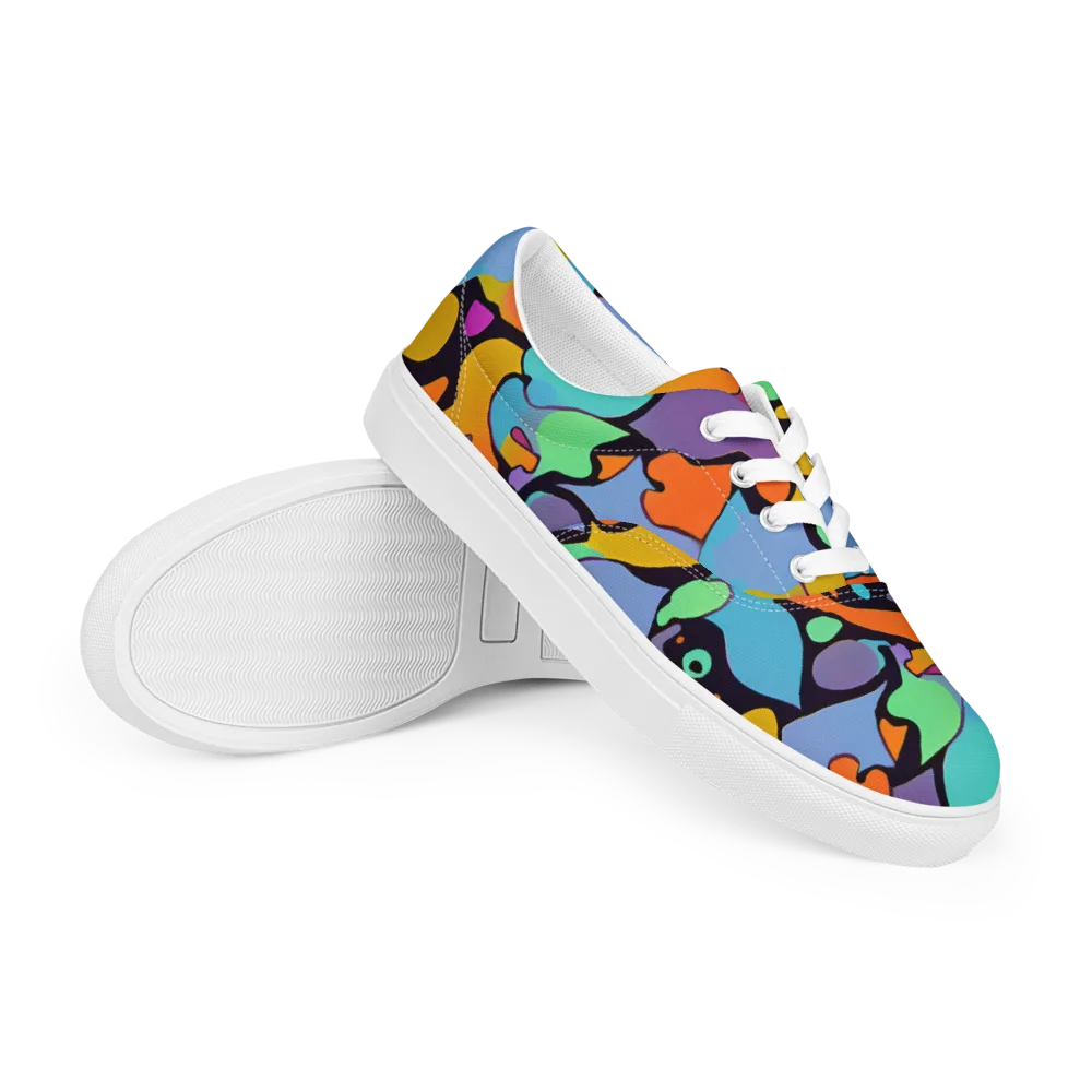 Acid Spectrum on Men's Lace-Up Canvas Shoes — Right Front