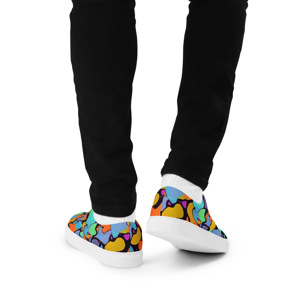 Acid Spectrum on Men's Lace-Up Canvas Shoes — Back