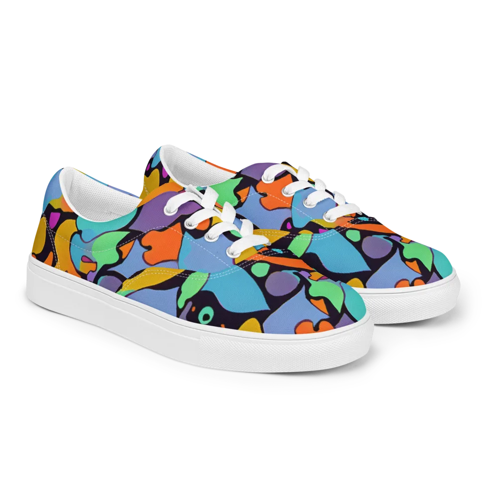 Acid Spectrum on Men's Lace-Up Canvas Shoes — Right Front