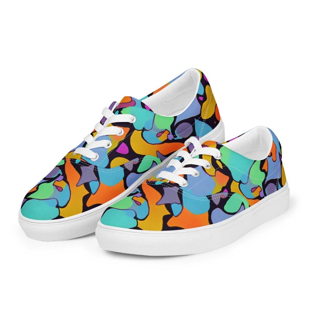 Acid Spectrum on Men's Lace-Up Canvas Shoes — Left Front