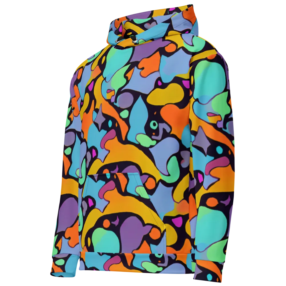 Acid Spectrum on Cotton Hoodie — Left Front