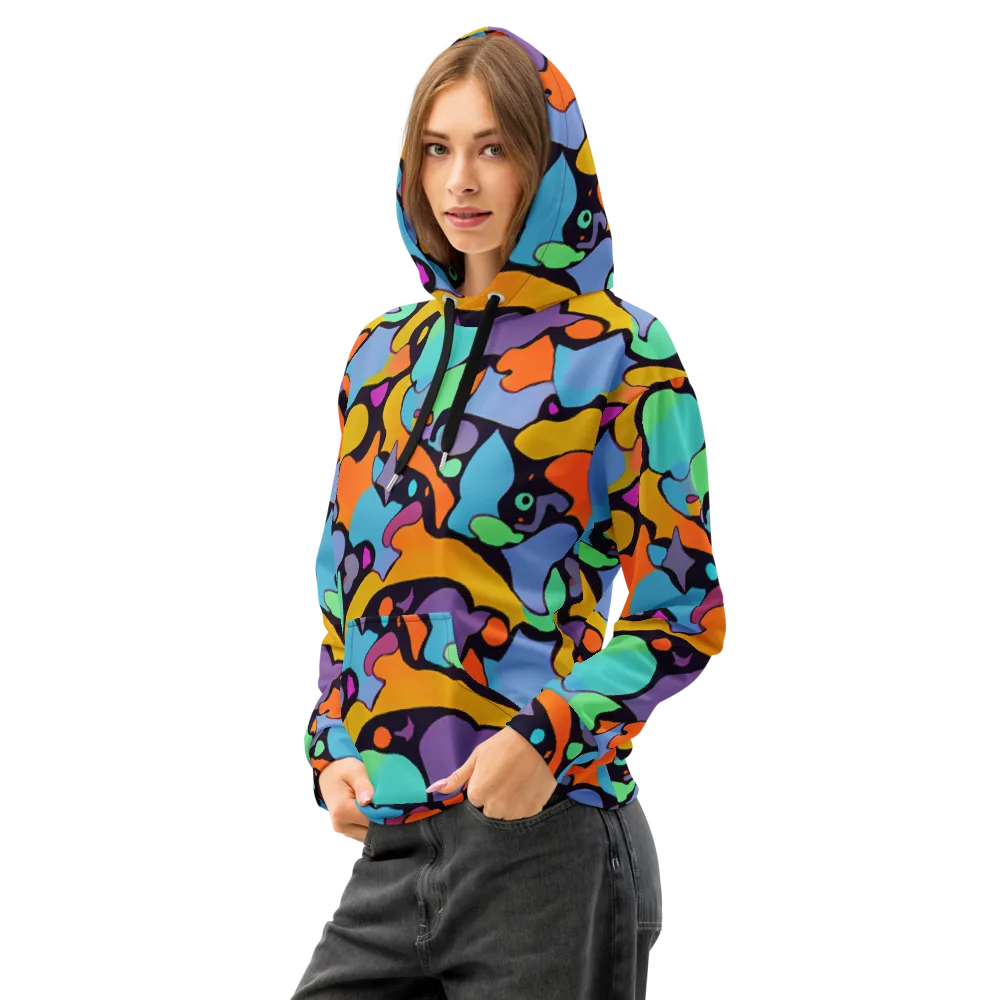 Acid Spectrum on Cotton Hoodie — Left Front