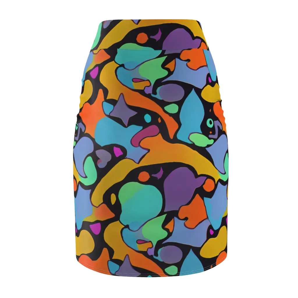 Acid Spectrum on Pencil Skirt — Back