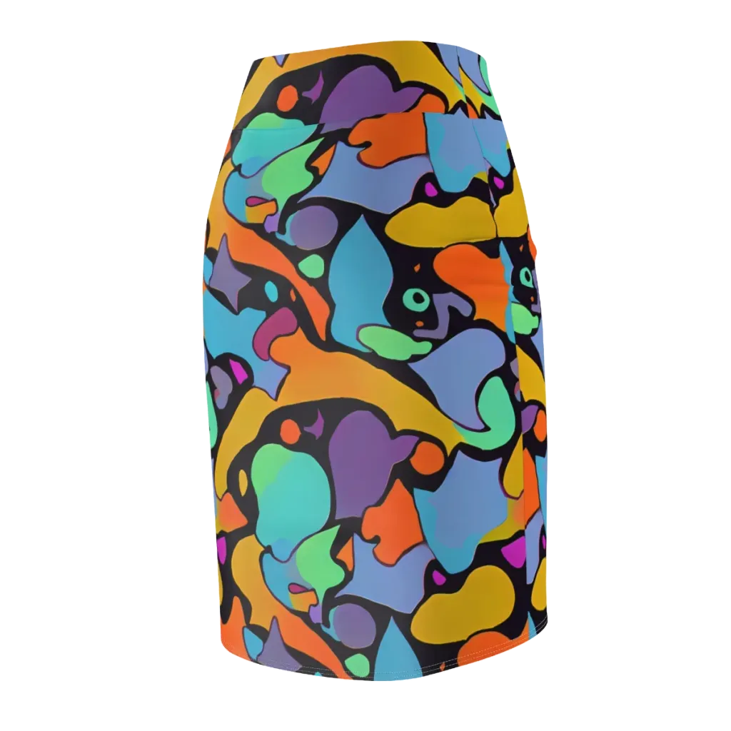 Acid Spectrum on Pencil Skirt — Back Side