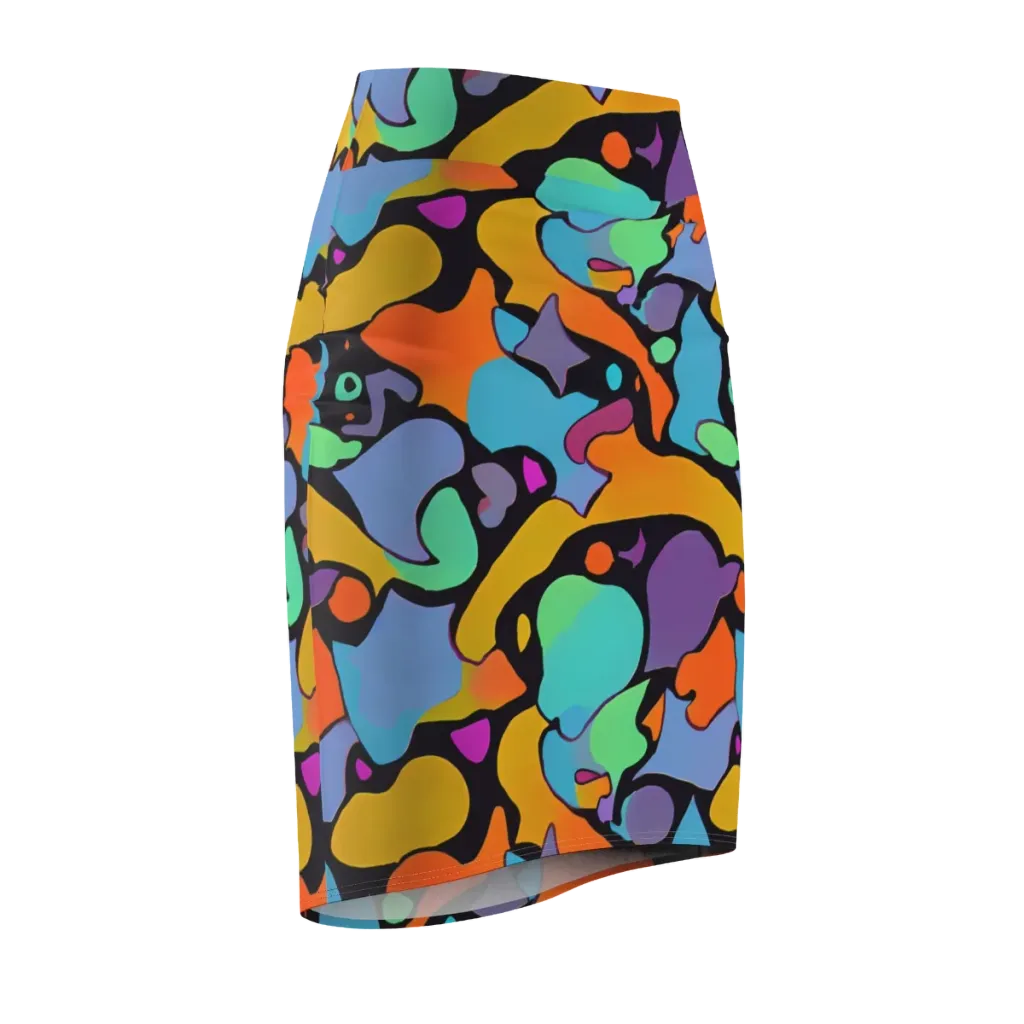 Acid Spectrum on Pencil Skirt — Front Side