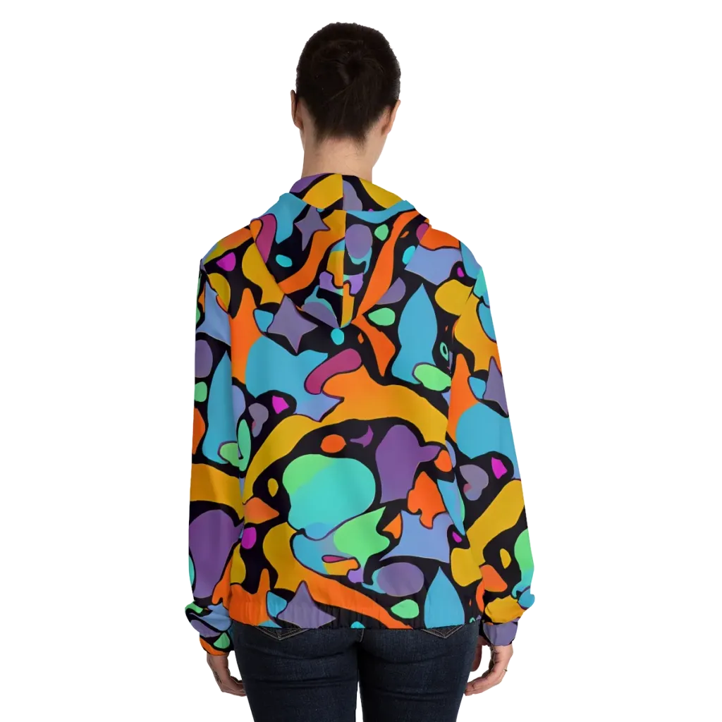 Acid Spectrum on Women's Full-Zip Hoodie — Back On Person