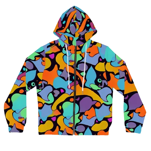 Acid Spectrum on a Women's Full-Zip Hoodie