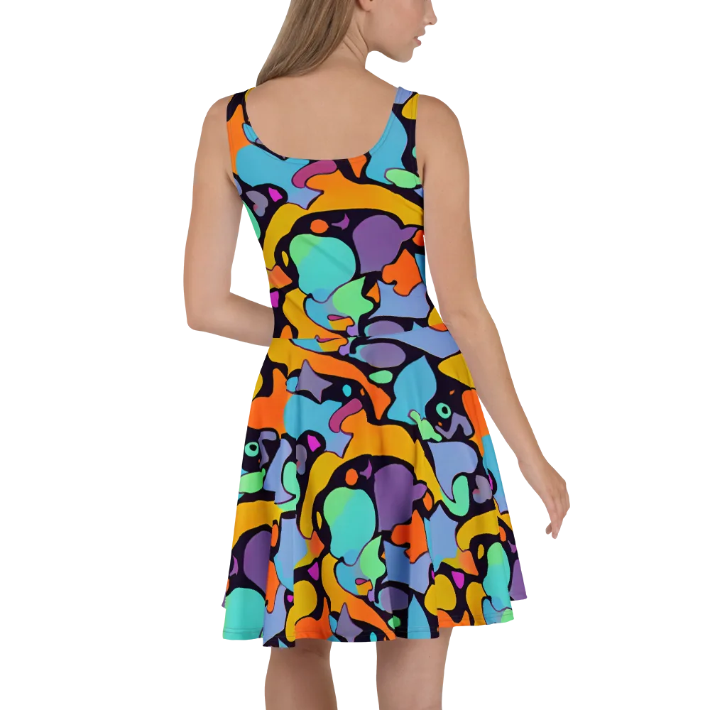 Acid Spectrum on Skater Dress — Back