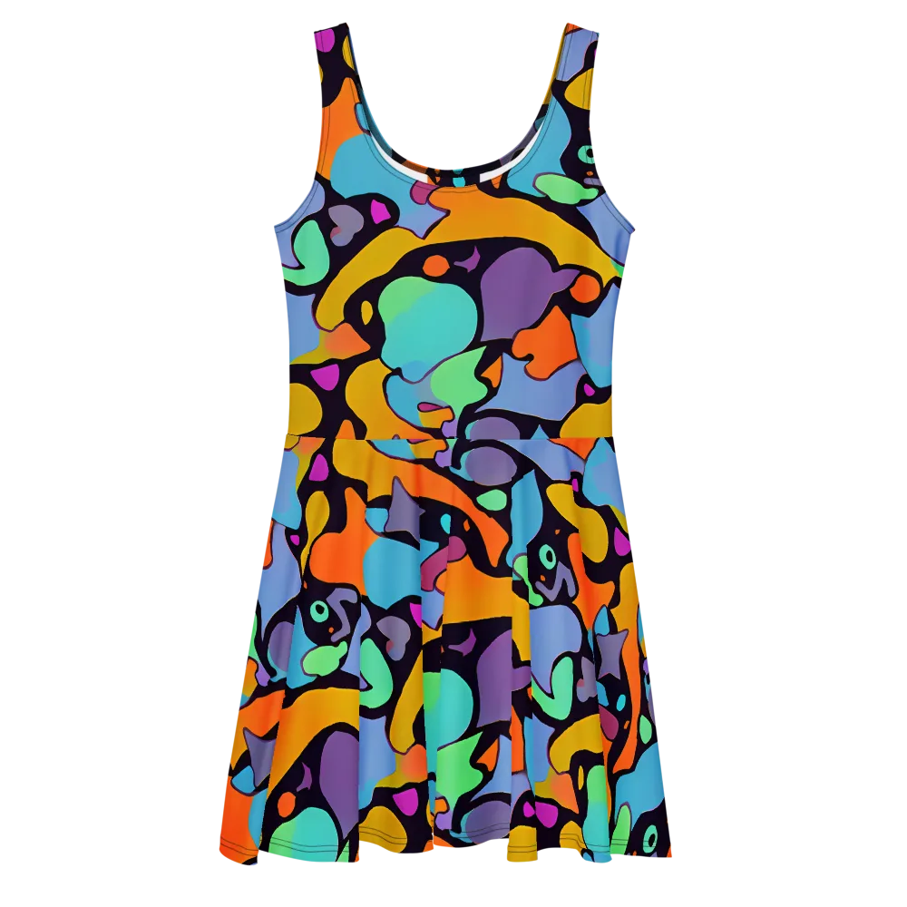 Acid Spectrum on Skater Dress — Front