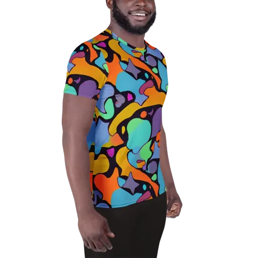Acid Spectrum on a Men's Athletic T-Shirt