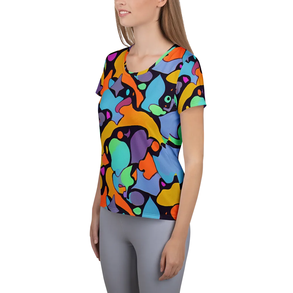 Acid Spectrum on Women's Athletic T-Shirt — Left