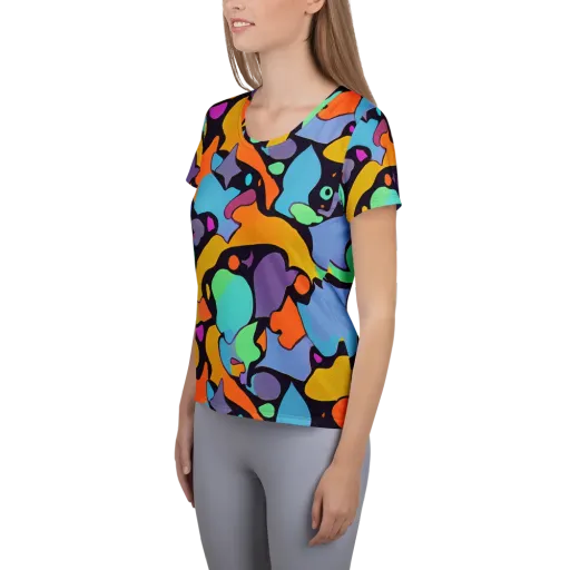 Acid Spectrum on a Women's Athletic T-Shirt