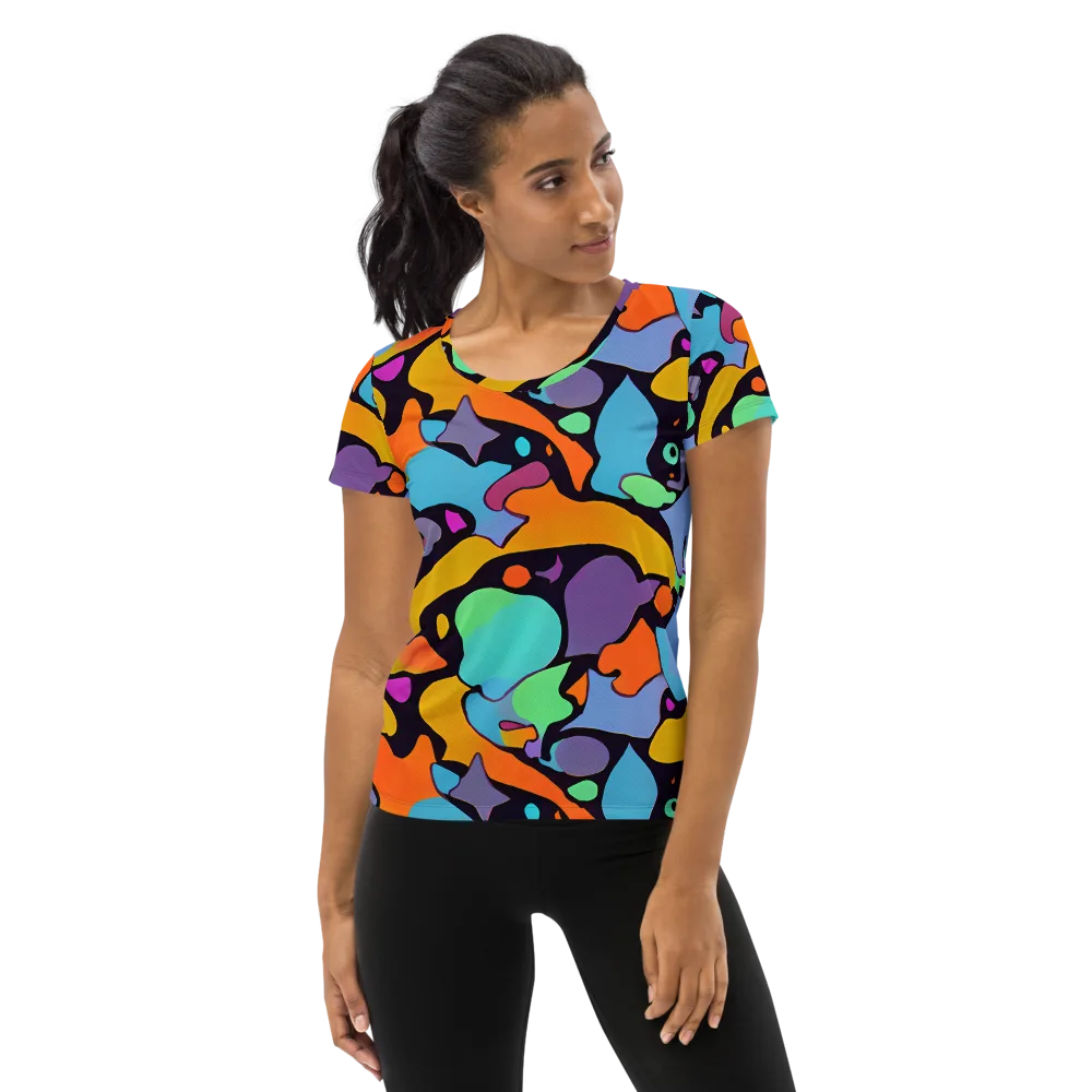 Acid Spectrum on Women's Athletic T-Shirt — Front