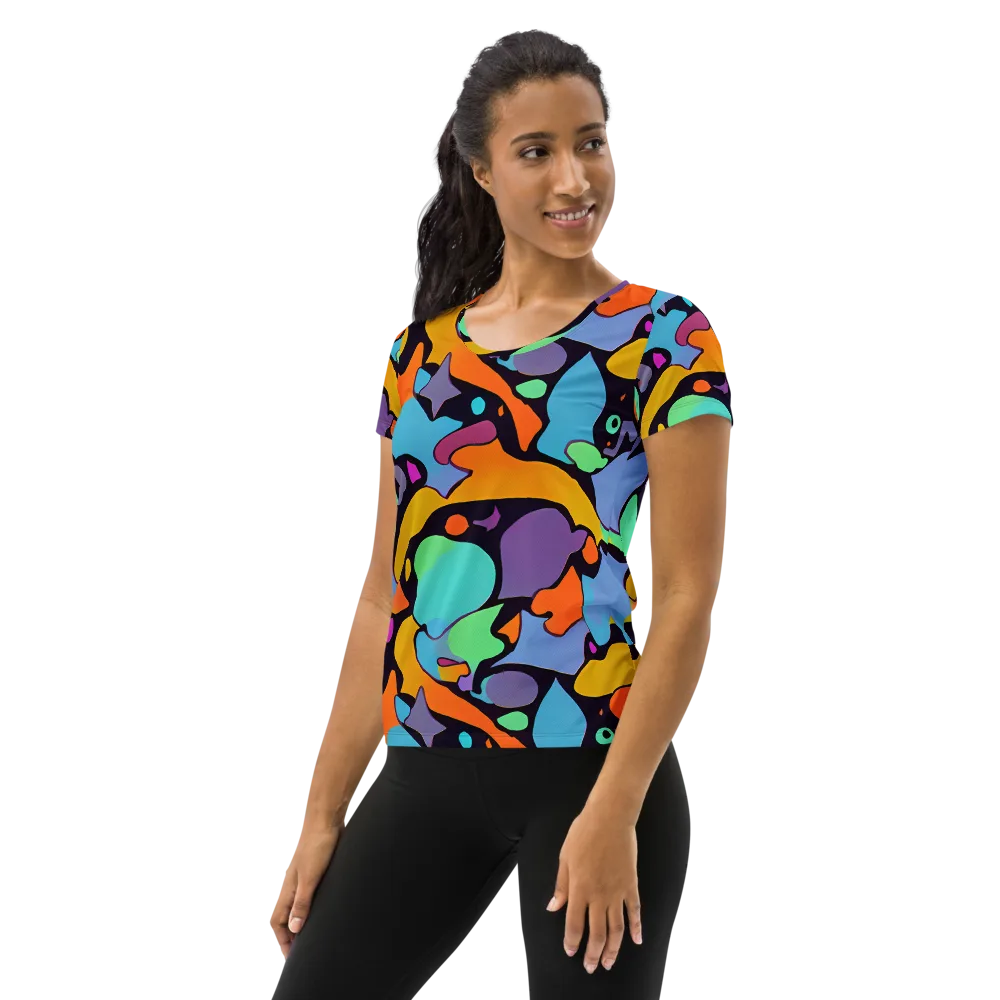 Acid Spectrum on Women's Athletic T-Shirt — Left