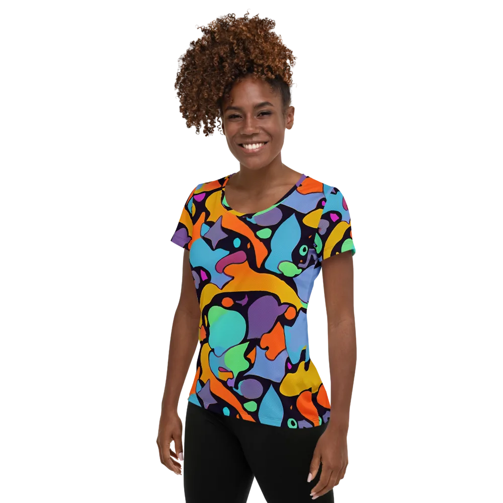 Acid Spectrum on Women's Athletic T-Shirt — Left