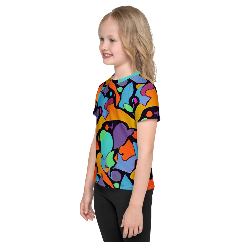 Acid Spectrum on Kids Crew Neck T-Shirt — Left