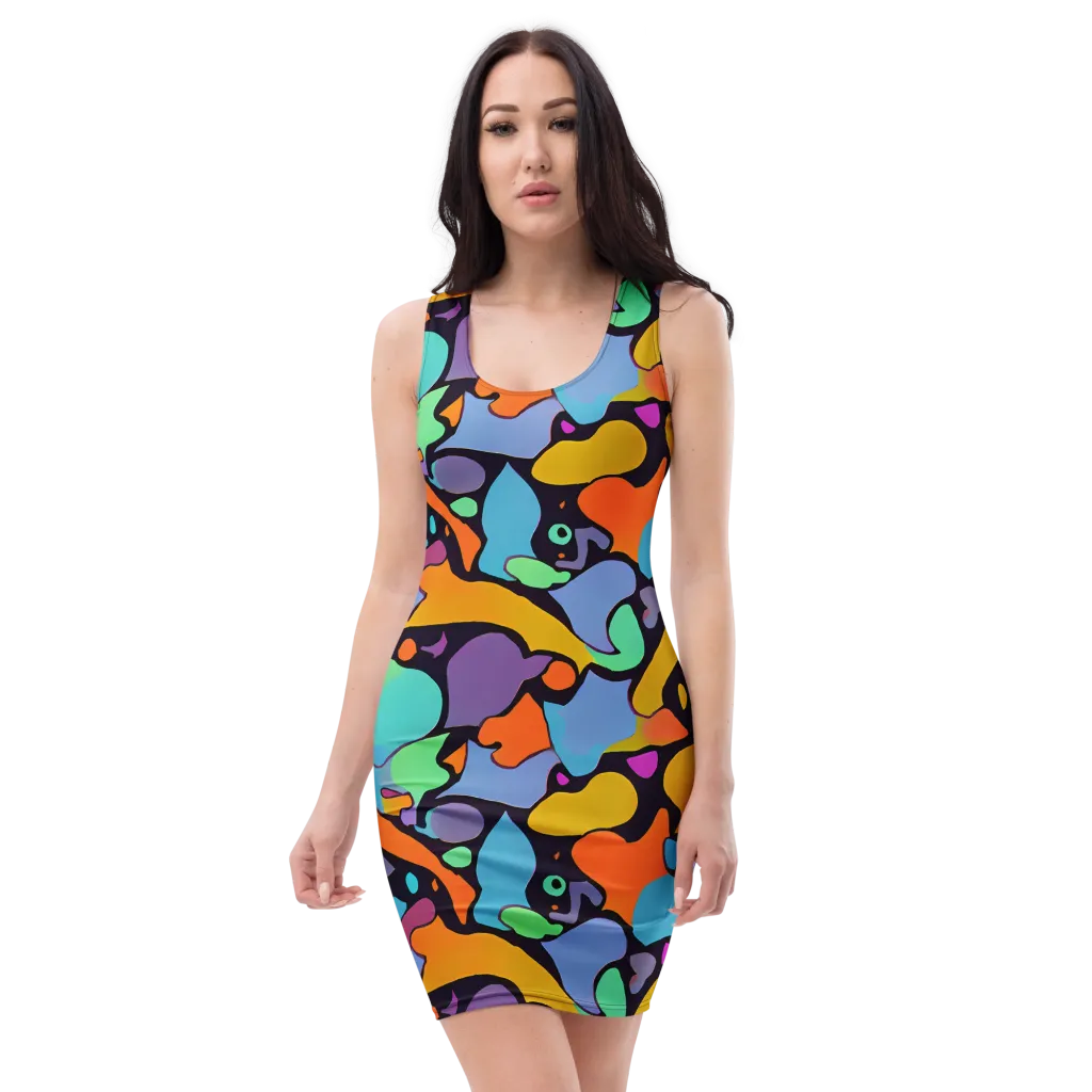 Acid Spectrum on Bodycon Dress — Front