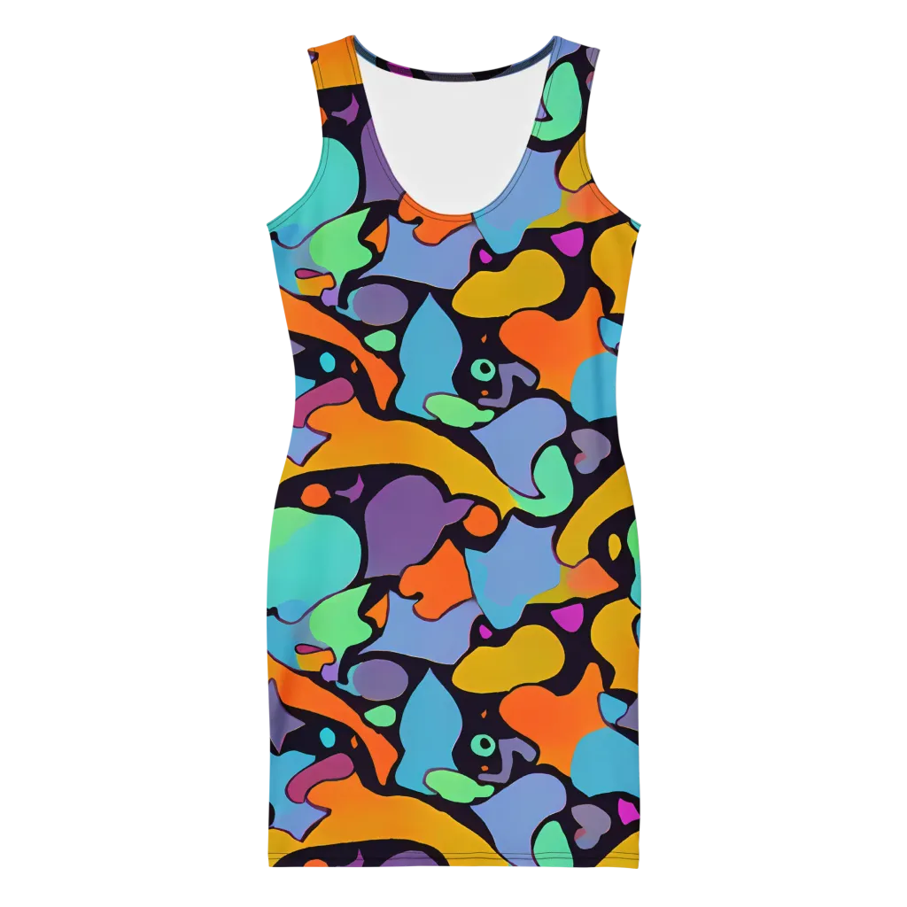 Acid Spectrum on Bodycon Dress — Front