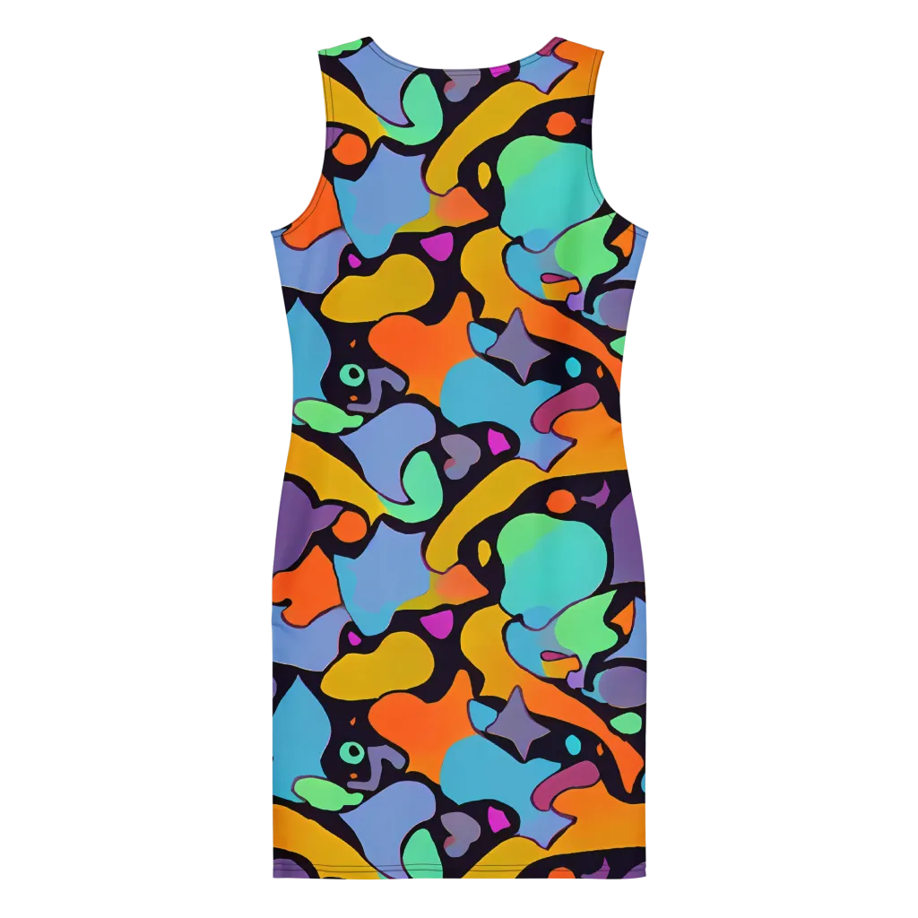 Acid Spectrum on Bodycon Dress — Back