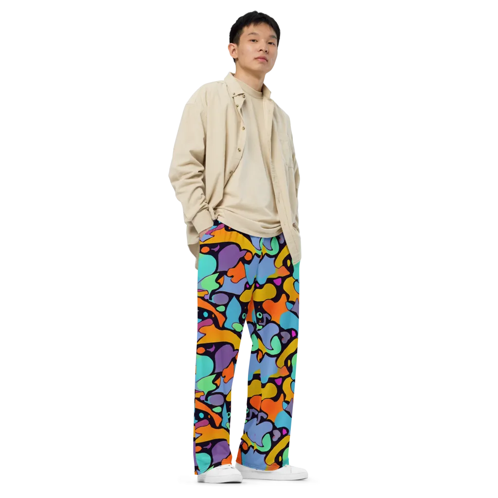 Acid Spectrum on Wide-Leg Pants — Right Front