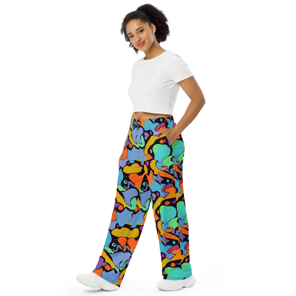 Acid Spectrum on Wide-Leg Pants — Left Front