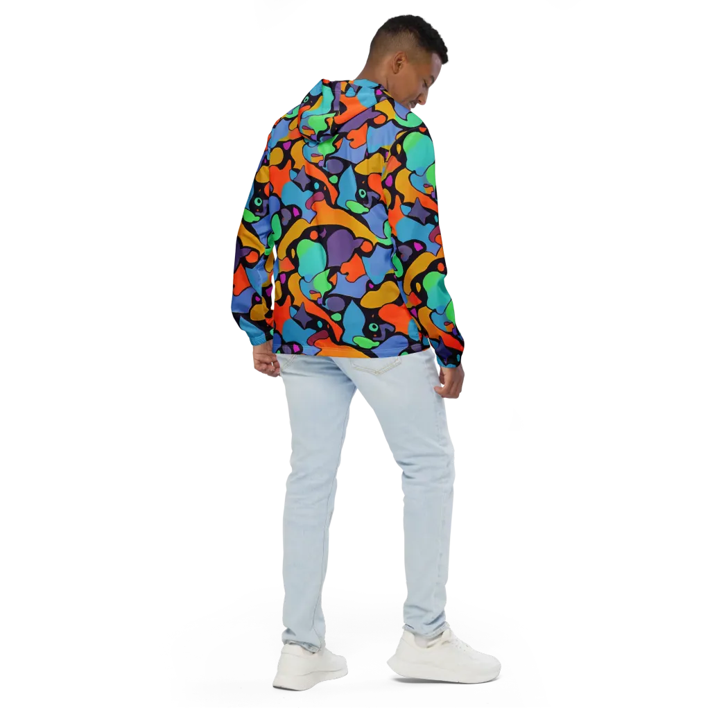 Acid Spectrum on Men's Windbreaker — Back