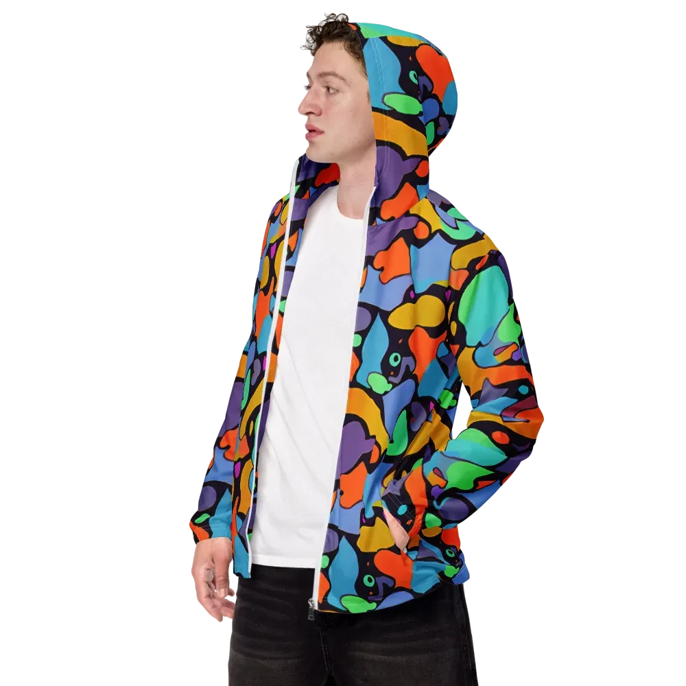 Acid Spectrum on Men's Windbreaker — Left Front