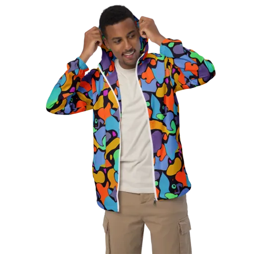 Acid Spectrum on a Men's Windbreaker