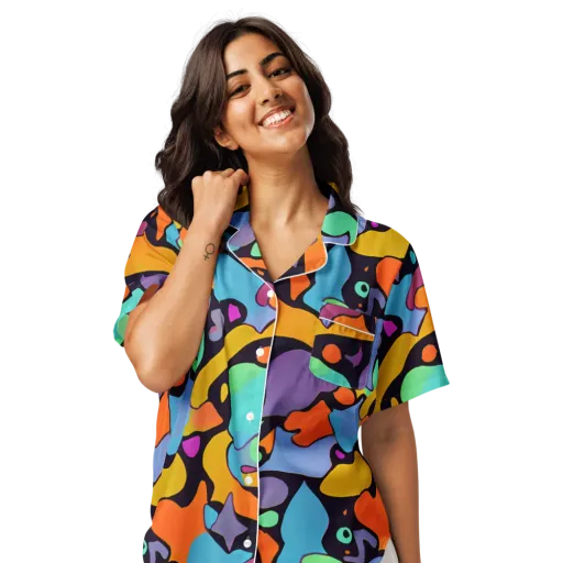 Acid Spectrum on a Women's Short Sleeve Pajama Top