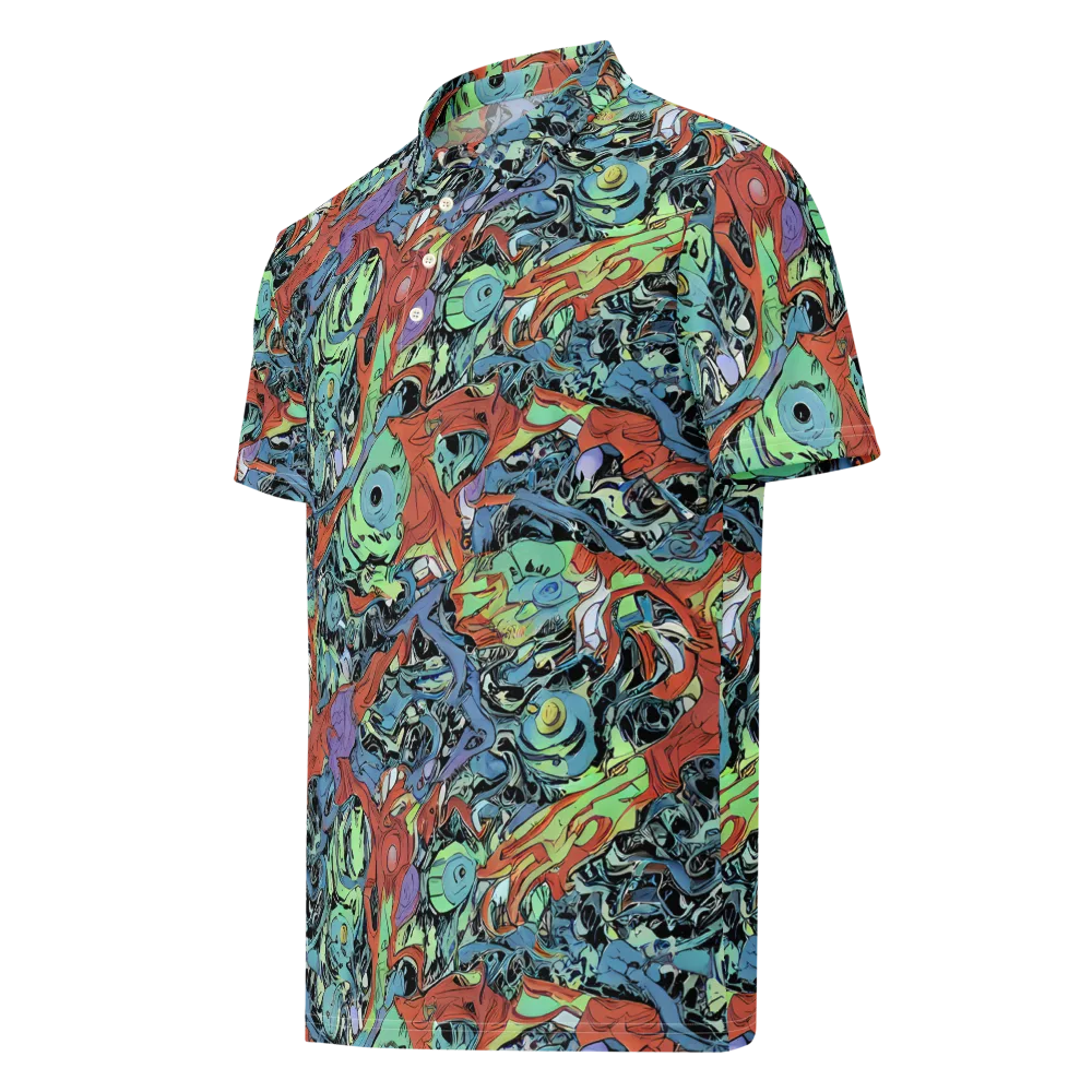 Surreal Shoal on Men's Slim Fit Polo Shirt — Left Front