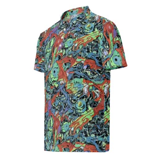 Surreal Shoal on a Men's Slim Fit Polo Shirt